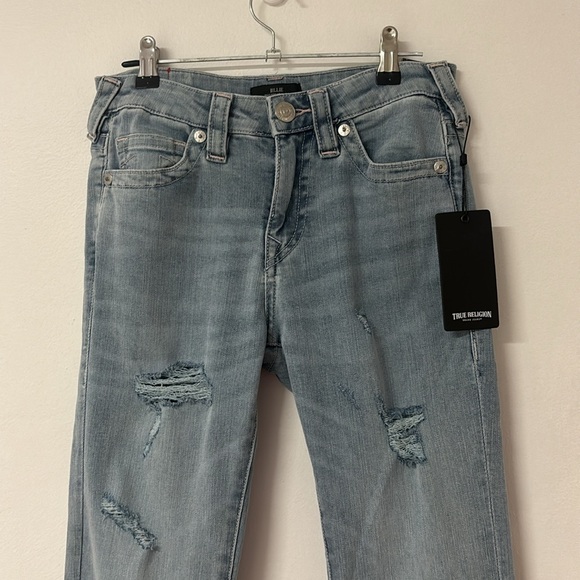 NWT True Religion Billie Mid-Rise Straight Light Wash - Picture 5 of 9